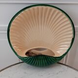 Art deco green shell wall lamp