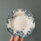 Series of 8 Marie-Louise soup plates, Moulin des Loups and Hamage