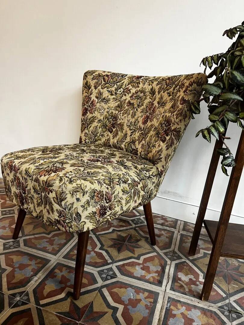 Fauteuil cocktail - tissu fleuri