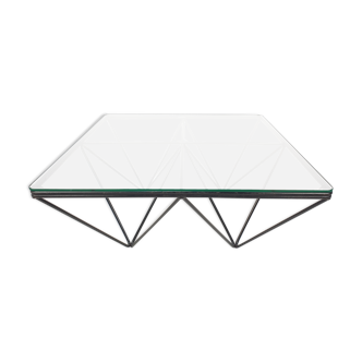 Metal and Glass Coffee Table 1980s