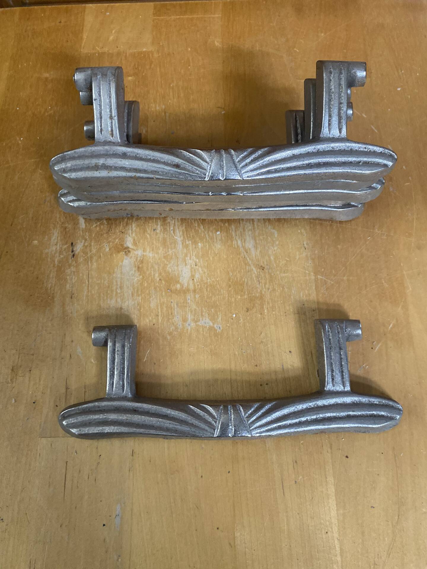 Art Deco Furniture Handles JCR Jean Charles Raymond Chrome Metal Fran