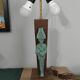 Lampe égyptienne osiris  bronze teck vintage  avec ecrin