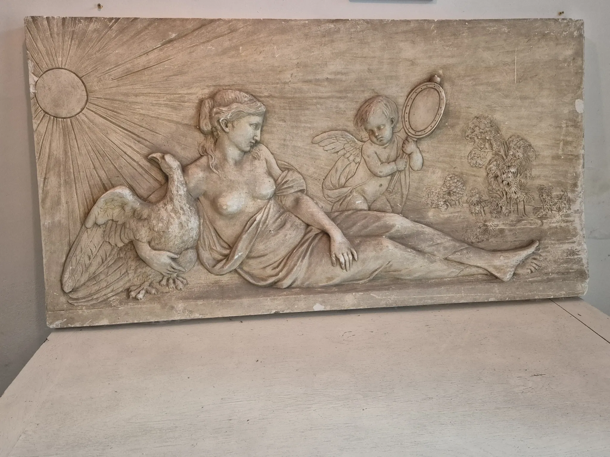 Plaster bas-relief of Venus