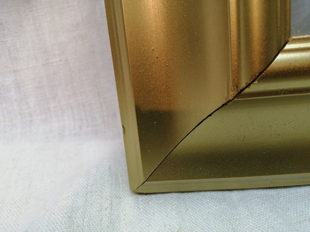 Bevelled mirror frame gilded wood 43x53cm
