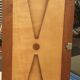 Art Deco door mirror with floral pattern frame