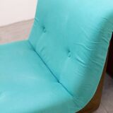 Set of two Lev & Lev armchairs in fabric, removable covers, with fiberglass structure, year