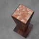 Art Deco oak and red marble pedestal or side table, France 1920s