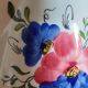 Vintage Ceramic Jug Hand-Painted, Flower Vase