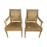 Pair of Louis XVI-style convertible armchairs