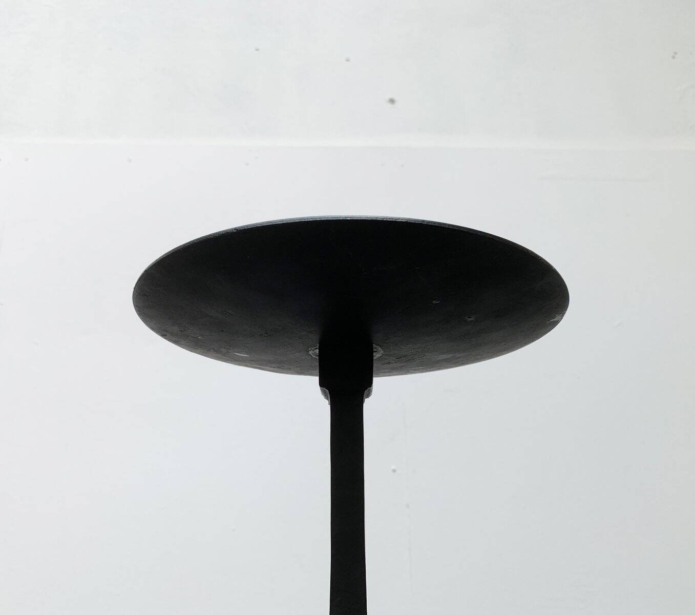 Vintage brutalist candle holder in wrought iron