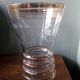 Vintage 1970s cut glass vase