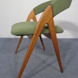 Beech chair in green, 1960s