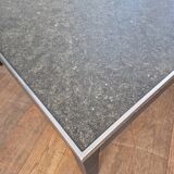 Vintage slate chrome coffee table 140 x 80 cm