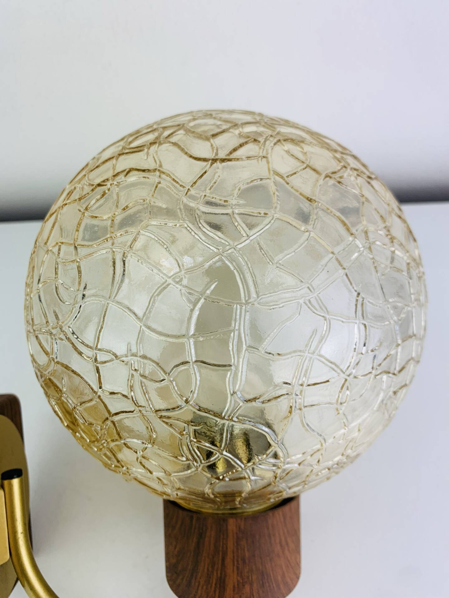 Globe glass wall light from the 1960s in Scandinavian style.