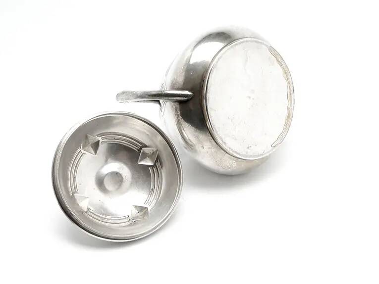 Art Nouveau sugar bowl, silver-plated brass, WMF, Germany, early 20th century