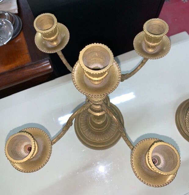 Pair of brass candlesticks