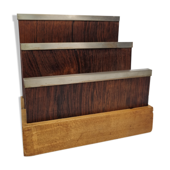 Art Deco letter carrier in precious wood and metal