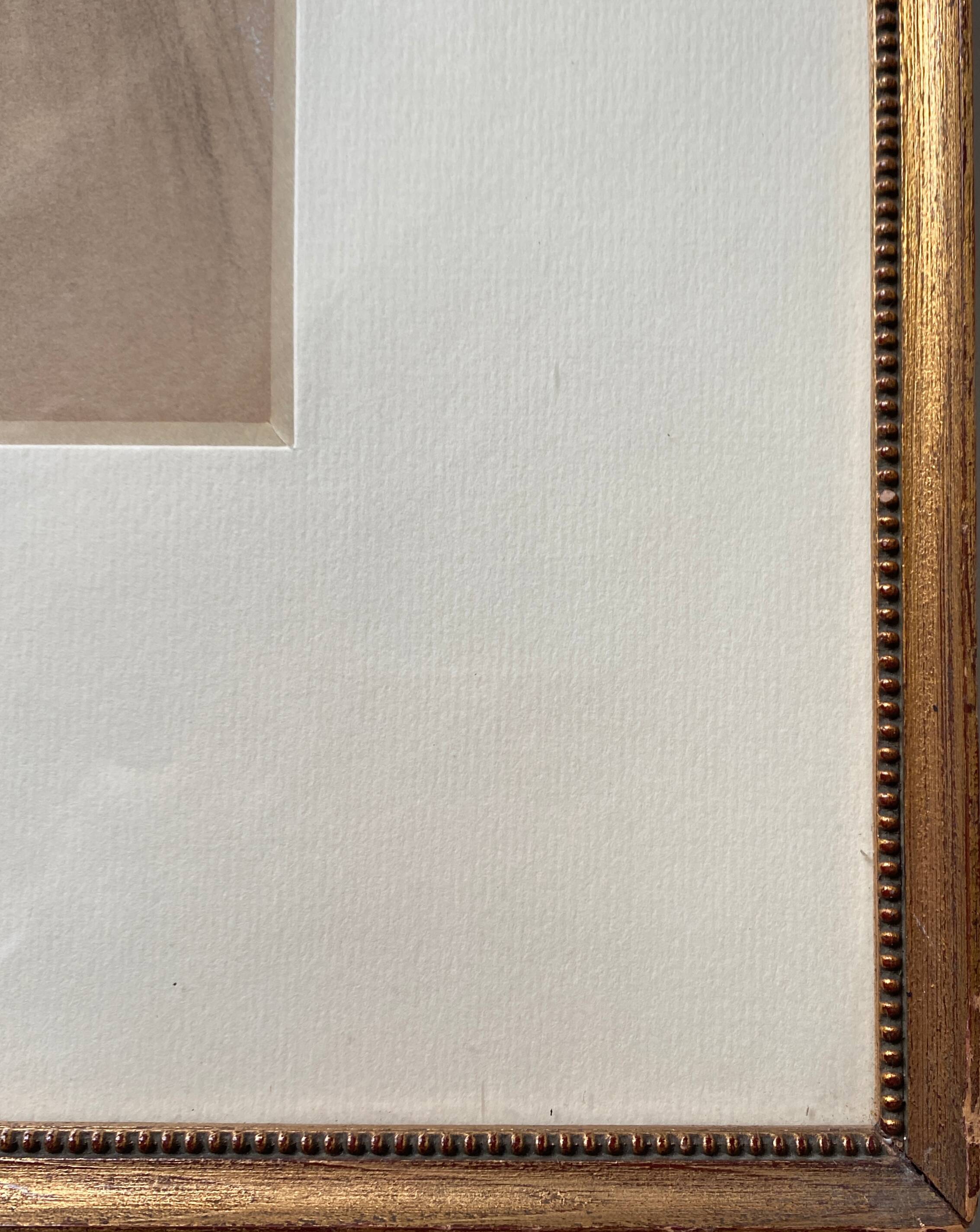 Painting drawing and flange "Young smiling woman" 30's signed L. George