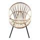 Vintage bamboo rattan shell armchair from the 60s