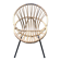 Vintage bamboo rattan shell armchair from the 60s