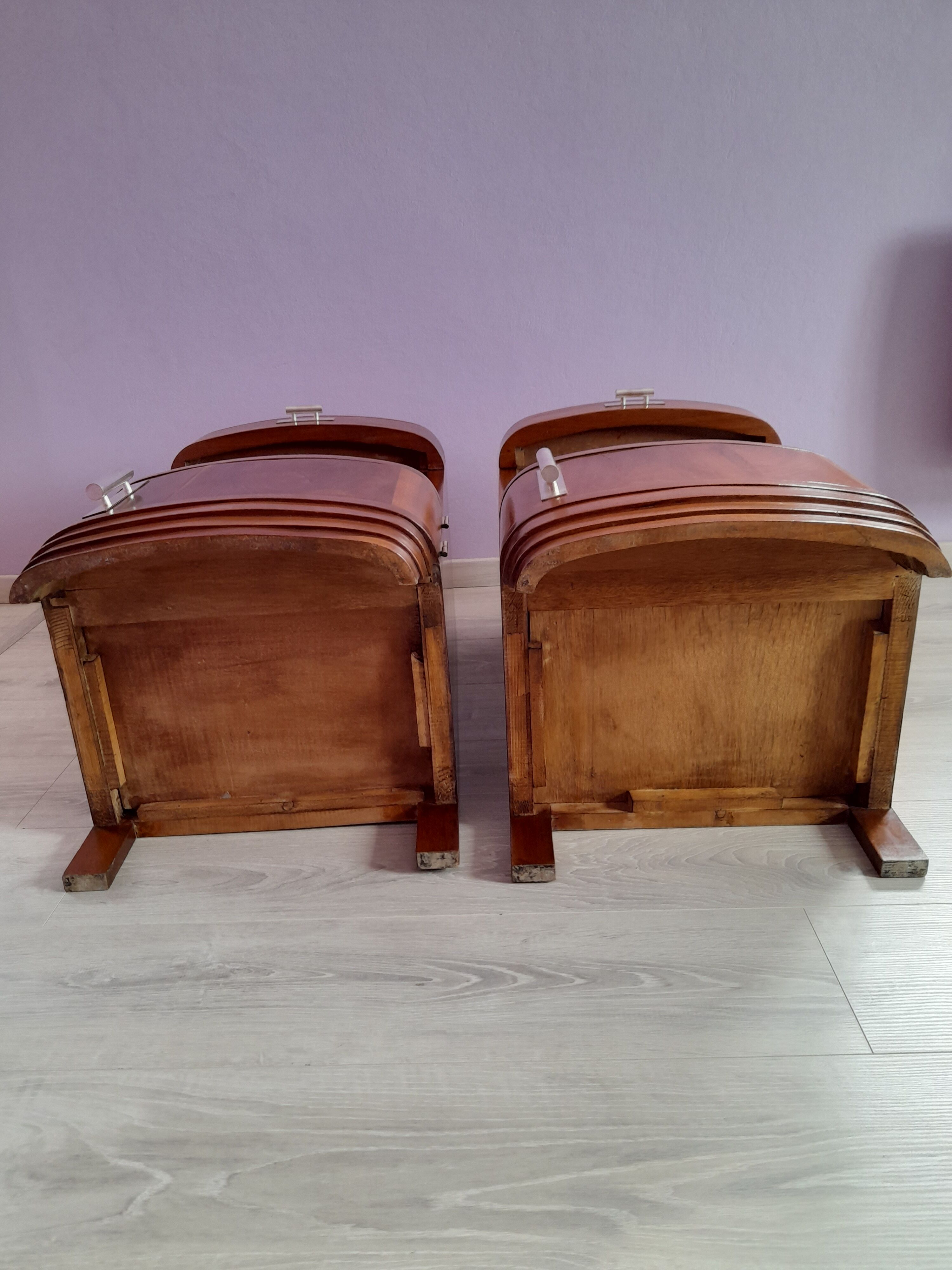 Pair of art deco bedside tables