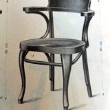 Thonet office chair No. 6150 from 1911, saddle seat - Bentwood -