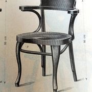 Thonet office chair No. 6150 from 1911, saddle wood seat - Bentwood -