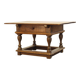 Baroque antique Nordic provincial oak table 1800s rustic farmhouse, rich patina