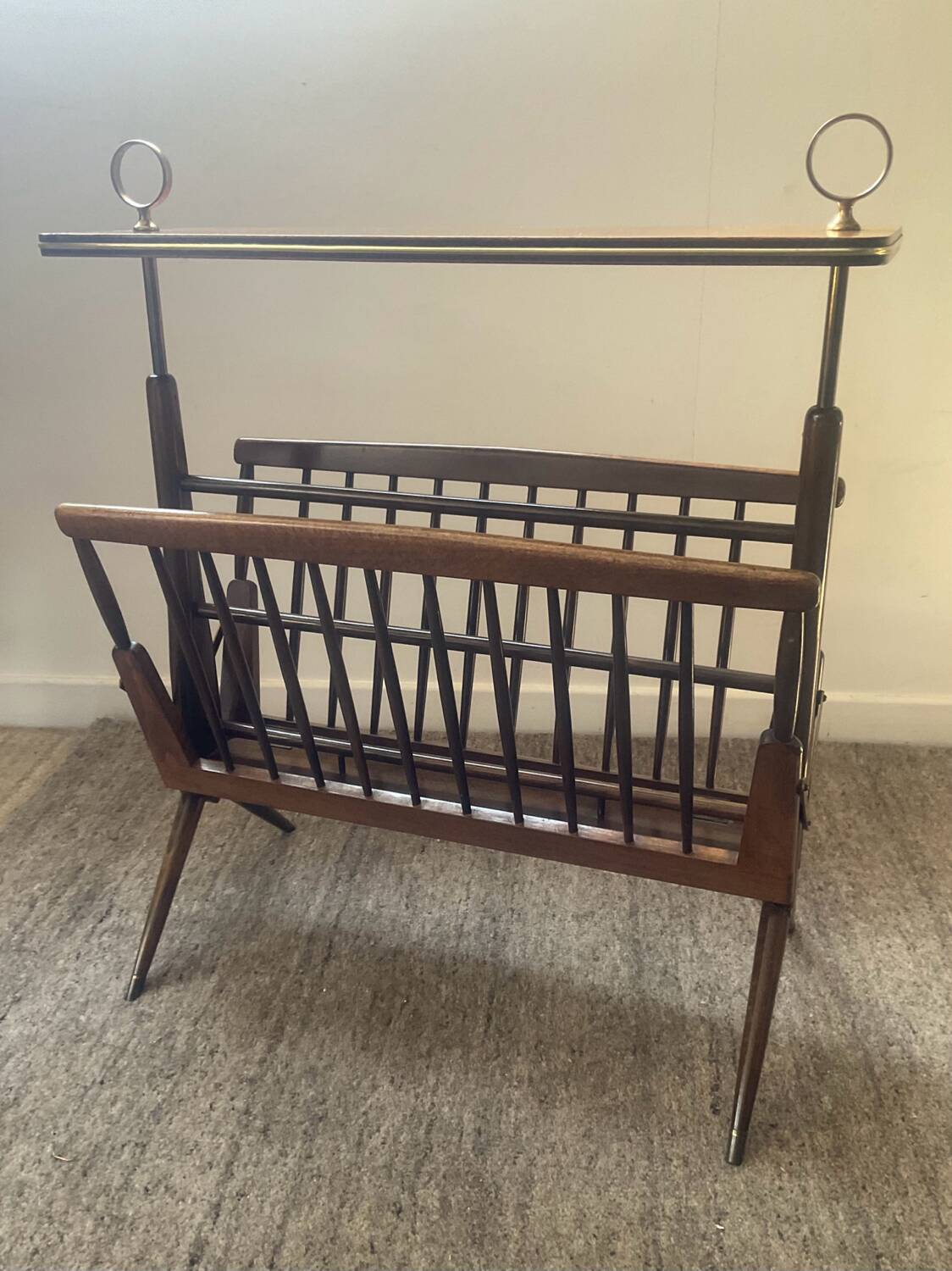 Folding magazine rack attributed to Ico Parisi-Italy from the 1950s