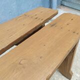 Paire de bancs de ferme