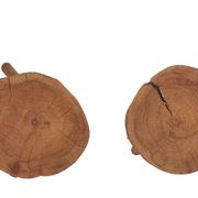 6 Raw Log Stools or Bedside Tables France circa 1970