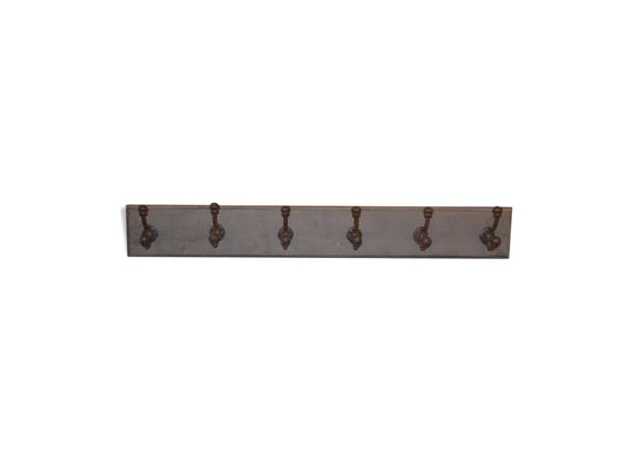 Coatrack schoolboy wooden and cast iron hooks
