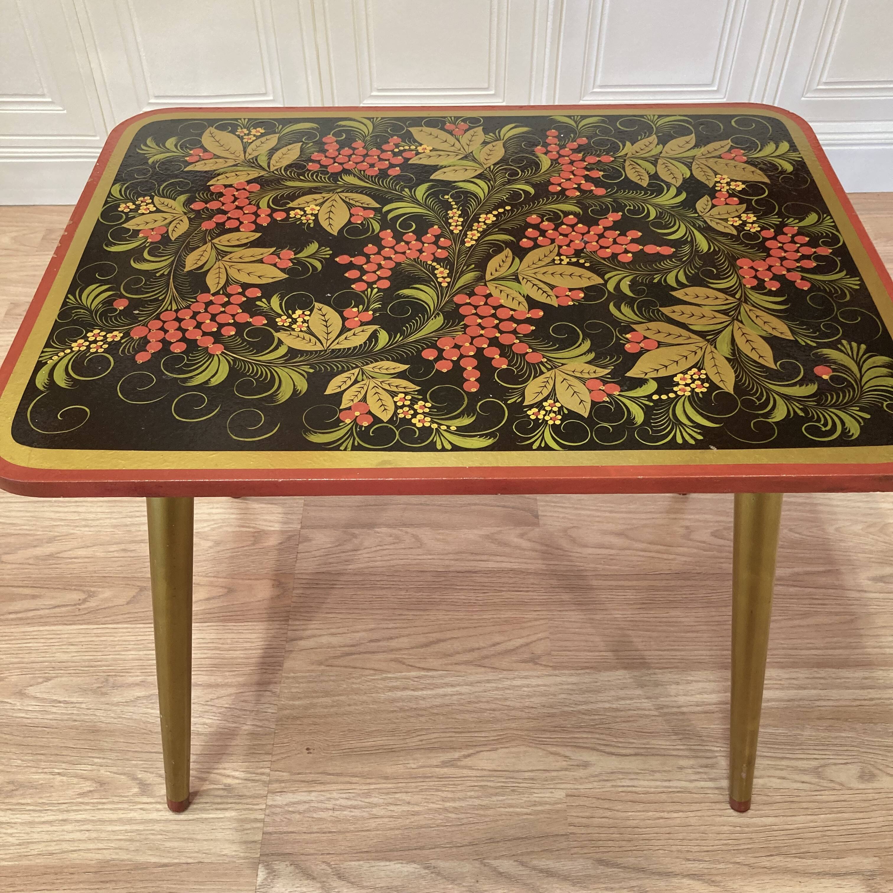 Pair of wooden tables, 1950s design.