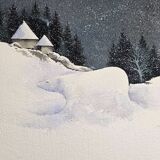 Olivier Dunrea gouache It's Snowing