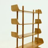 Large Birch Bookcase Shelving Unit by Willem Lutjens for Gouda Den Boer, 1953