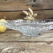 Coupe à fruits en verre ciselé 