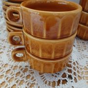 12 antique coffee cups with saucers