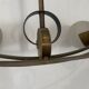 Art deco brass and glass chandelier