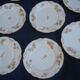 Former service a dessert, limoges, scalloped, flowers and gold