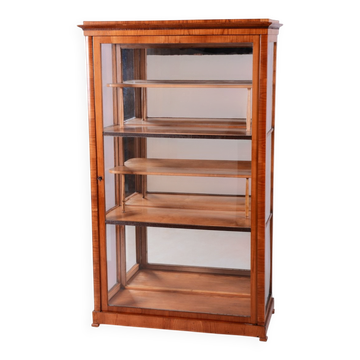 Antique Biedermeier Display Cabinet in Spruce, 1830s