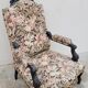 Napoleon III period armchair with floral tapestry, 19th century