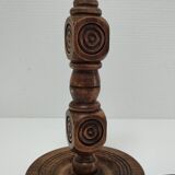 Solid wood lamp decorated with vintage hollow circles