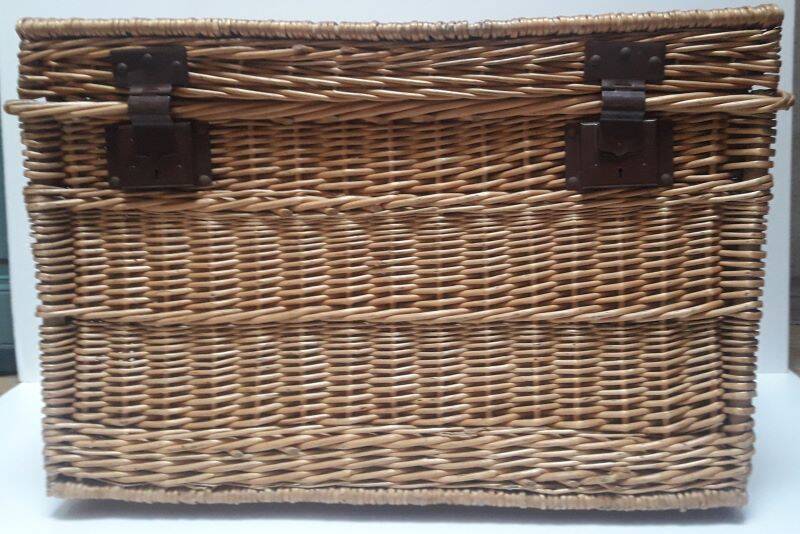 Wicker trunk L75xH53xD48 vintage