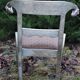 Vintage silver metal chair
