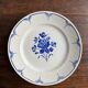 Decorative plate with blue flower pattern D25