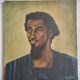 Portrait of a young Mauritanian man Oil on canvas signed Bastien 57x51 cm