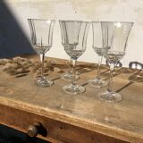 Set of 5 vintage walking glasses
