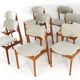 Set of 8 Erik Buch chairs for O.D. Møbler model 49 'Bur' - Danish design
