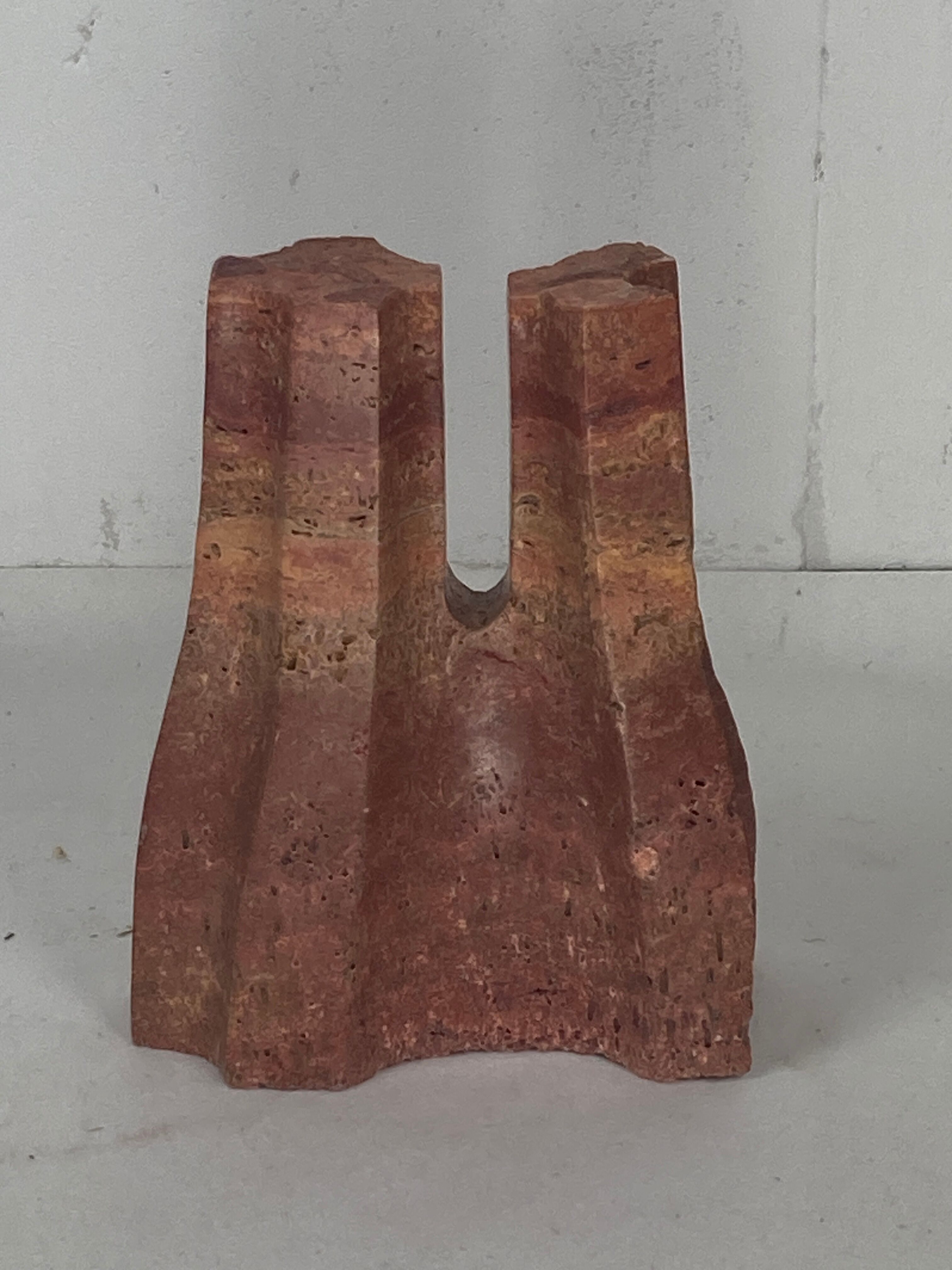 Brutalist wabi sabi natural stone sculpture, Dutch ca 1960s