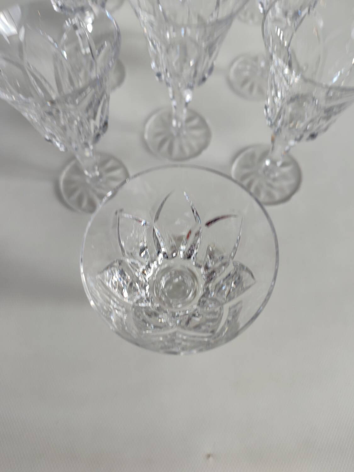 12 Saint Louis crystal glasses, Camargue model, circa 1970.